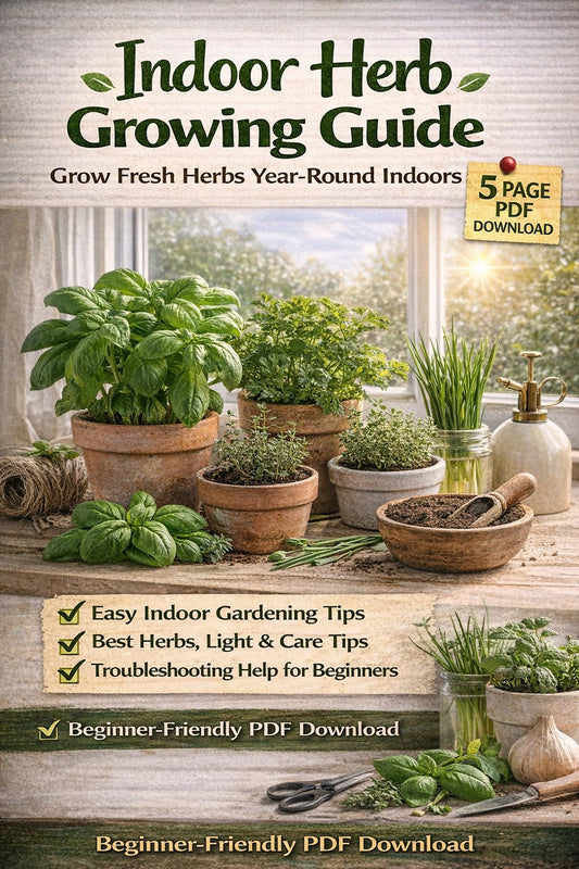 Indoor Herb Growing Guide (PDF Download), Grow Fresh Herbs Year-Round Indoors — Beginner Friendly