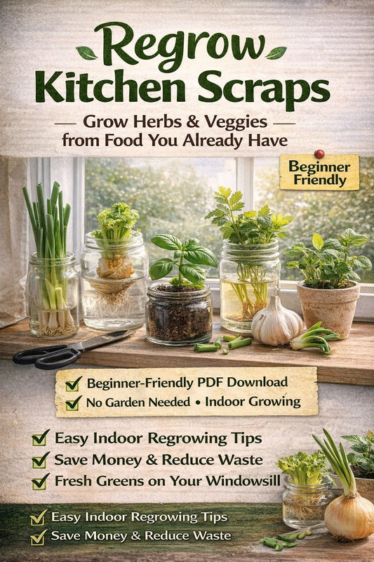 Regrowing Kitchen Scraps Guide (PDF Download) I Grow Herbs & Veggies from Food You Already Have